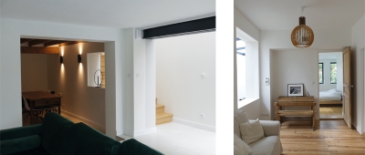 Extension par une faille vitrée verticale - Architecte sur Toulouse